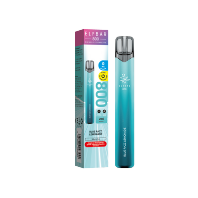 Elfbar 800 - Blue Razz Lemonade Nicotine Free