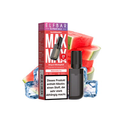 Elfbar Max Pod - Watermelon Ice 20mg nicotine content