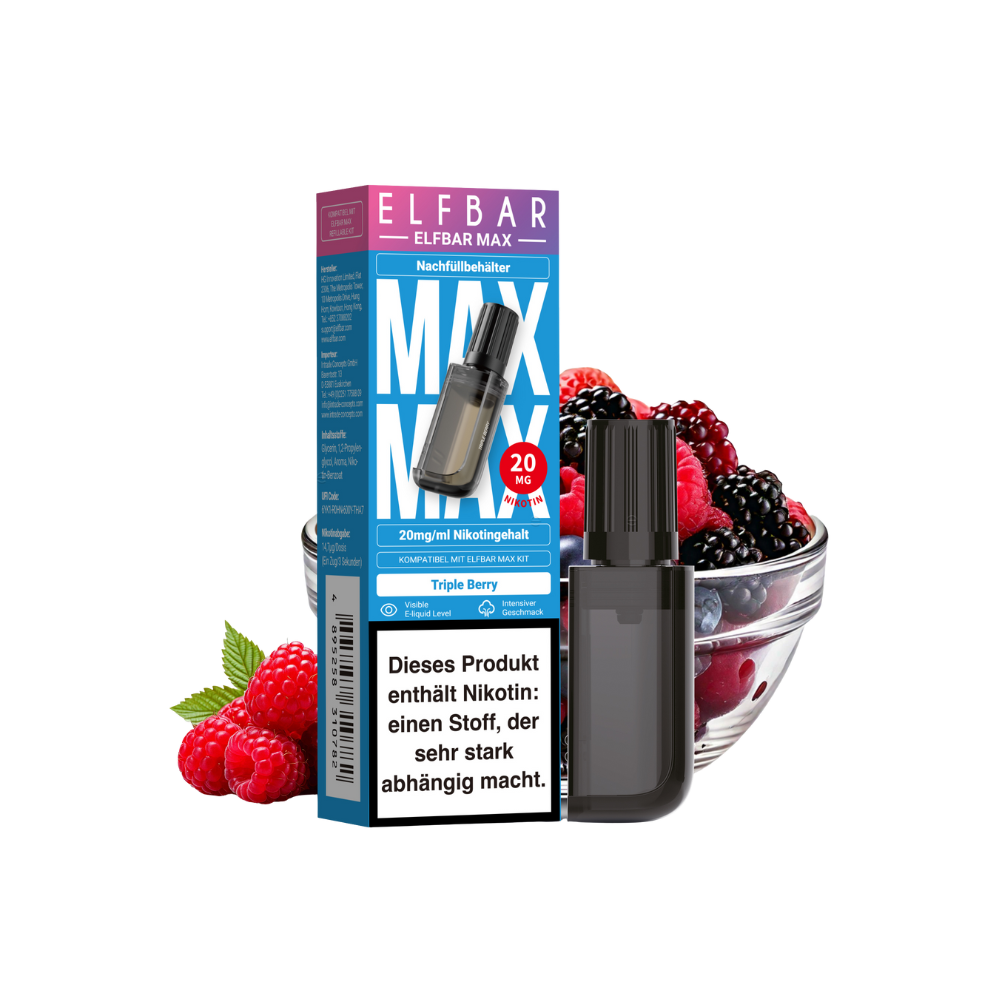 Elfbar Max Pod - Tripple Berry 20mg nicotine content