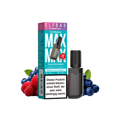 Elfbar Max Pod - Blueberry Sour Raspberry 20mg nicotine content