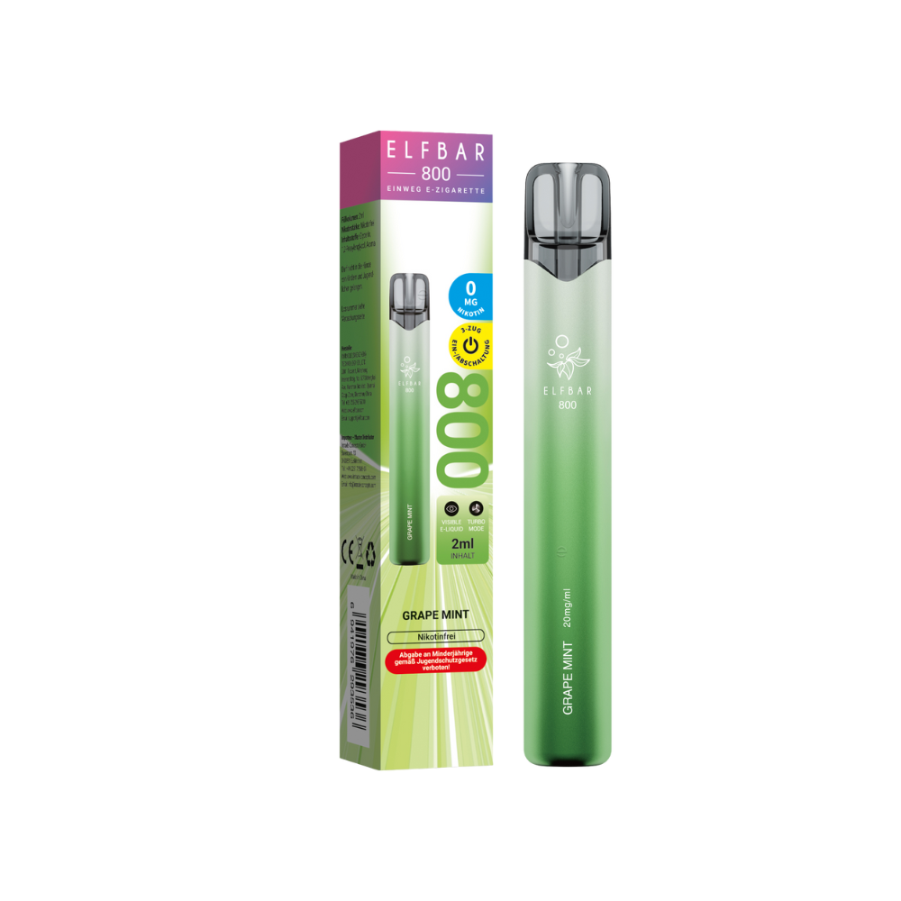 Elfbar 800 - Grape Mint Nicotine Free