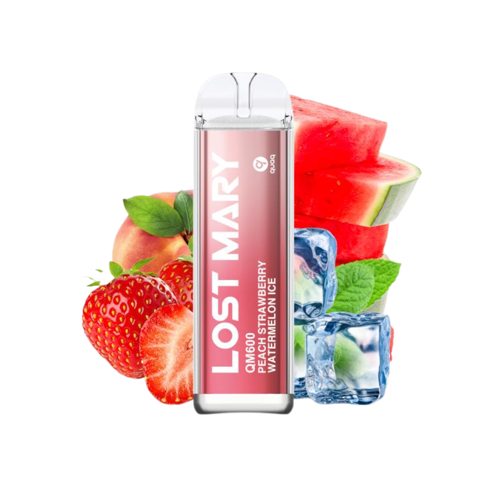 Elfbar - Lost Mary QM 600 - Peach Strawberry Watermelon Ice - 20mg
