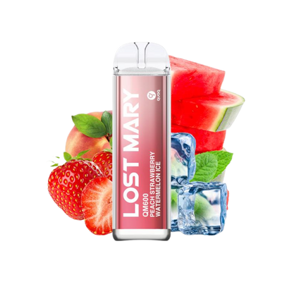 Elfbar - Lost Mary QM 600 - Peach Strawberry Watermelon Ice - 20mg