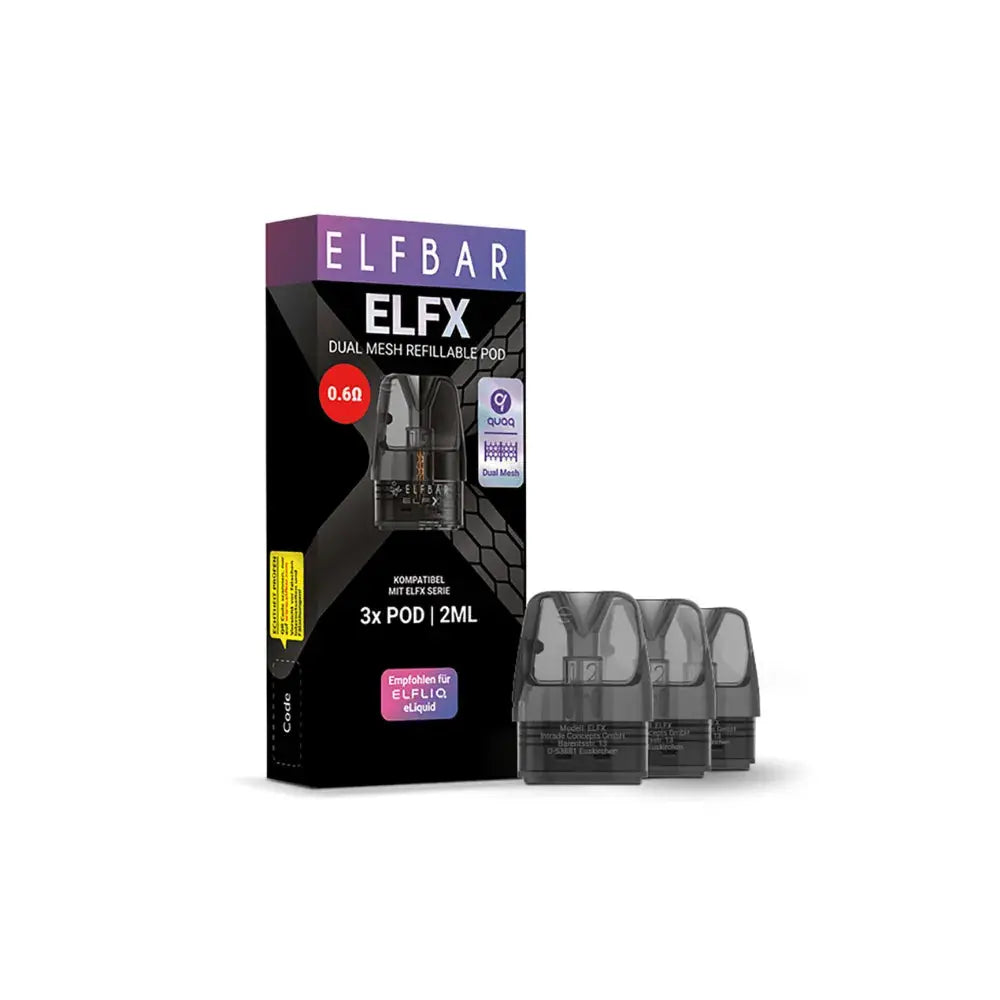 ELF Bar - ELFX - Refillabel Pod 0.8 & 0.6 Ohm (3Stück) - Smokey-Dealz