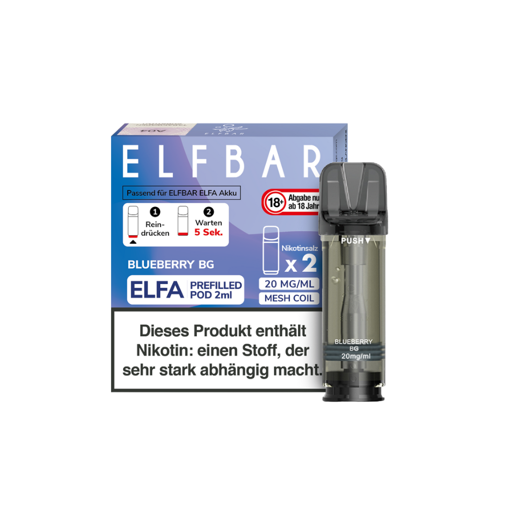 ELFA Pod - Blueberry Bubble Gum - 2x 20mg (SOLD OUT) 