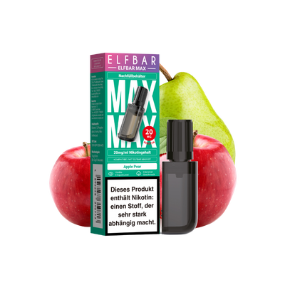 Elfbar Max Pod - Apple Pear 20mg nicotine content