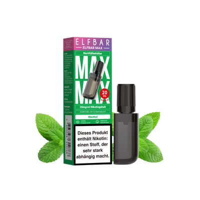 Elfbar Max Pod - Menthol 20mg nicotine content