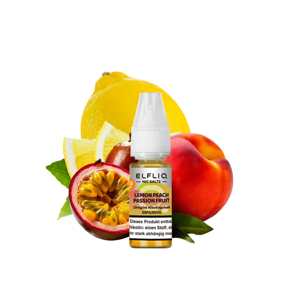 Elfbar - Elfliq Lemon Peach Passionfruit nicotine salt liquid