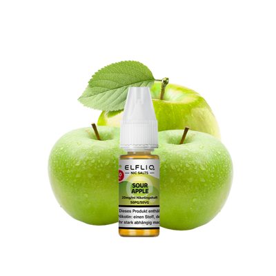 Elfbar - Elfliq - Sour Apple nicotine salt liquid