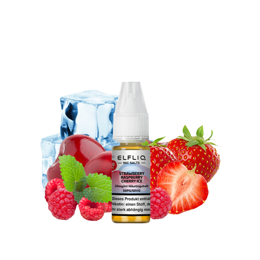 Elfbar - Elfliq Strawberry Raspberry Cherry Ice nicotine salt liquid
