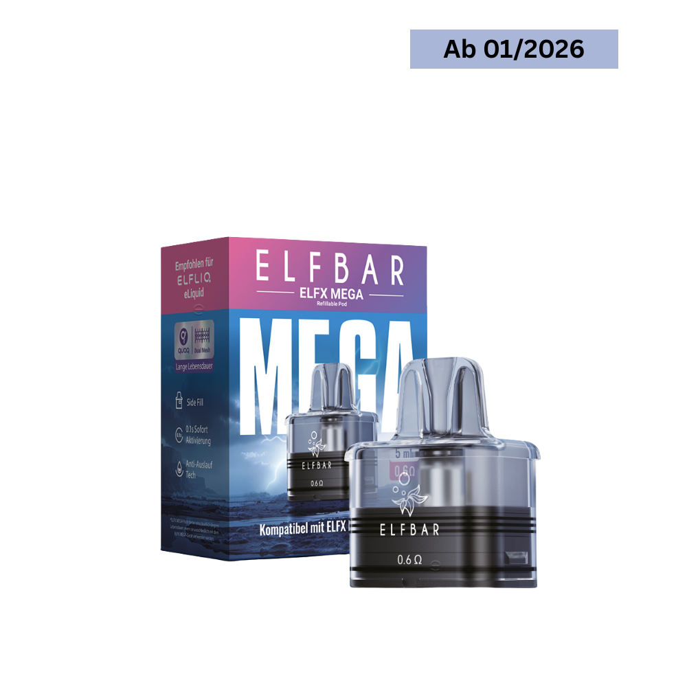 Elfbar ELFX Mega Refillable Pod - 5 ml. 0.6 ohm
