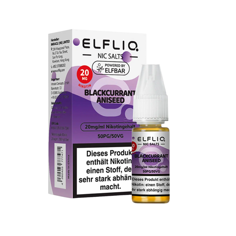 Elfbar - Elfliq Blackcurrant Aniseed nikotinsalz liquid