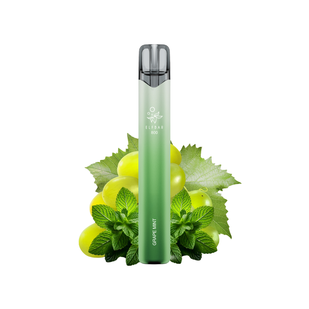 Elfbar 800 - Grape Mint Nicotine Free
