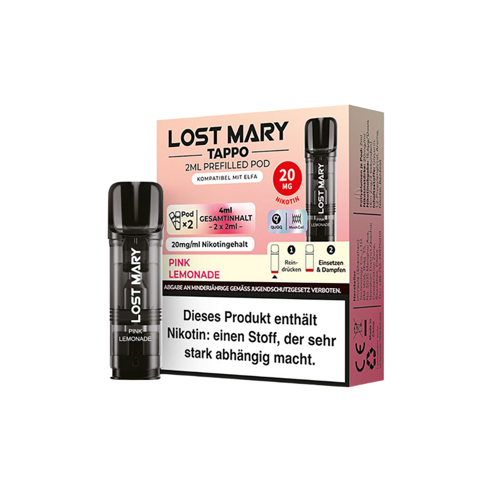 Elfbar Lost Mary Tappo Pod - Pink Lemonade 2x 20mg 