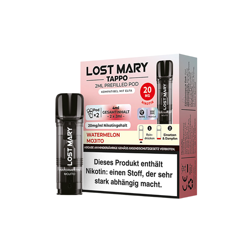 Elfbar Lost Mary Tappo Pod - Watermelon Mojito 2x 20mg 